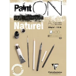 PaintON Mix Media Papirblokk Natur – 30ark 250g – A3