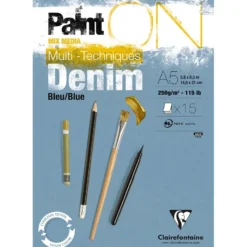PaintON Mix Media Papirblokk Denim Blue – 15ark 250g – A5