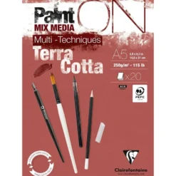 PaintON Mix Media Papirblokk Terracotta – 20ark 250g – A5