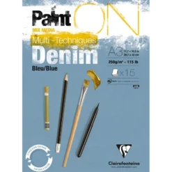 PaintON Mix Media Papirblokk Denim Blue – 15ark 250g – A3