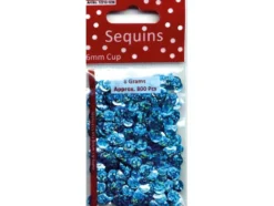 Paljetter Cup – 6mm 8g – Glitter turkis