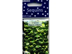 Paljetter Cup – 6mm 12g – Gressgrønn