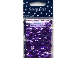 Paljetter Cup – 6mm 12g – Lilla