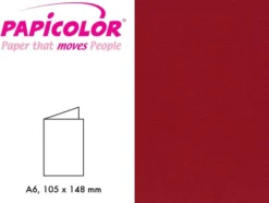 Papicolor Doble kort A6 – 943 Julerød – 6stk
