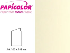 Papicolor Doble kort A6 – 331 Metallic Ivory – 6stk
