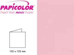 Papicolor Doble kort 152x152mm – 959 Babyrosa – 6stk
