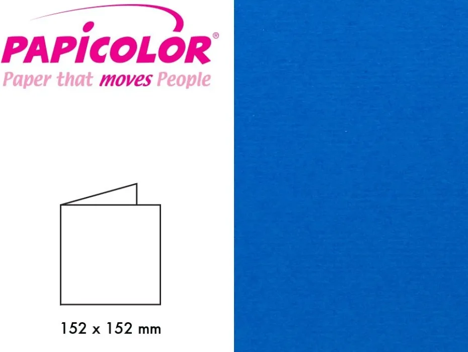 Papicolor Doble kort 152x152mm – 936 Blå – 6stk