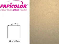 Papicolor Doble kort 152x152mm – 338 Metallic Gull – 6stk