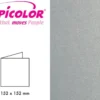 Papicolor Doble kort 152x152mm – 334 Metallic Sølv – 6stk