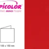 Papicolor Doble kort 152x152mm – 918 Rød – 6stk
