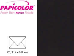 Papicolor Konvolutt C6 – 901 Sort – 6stk