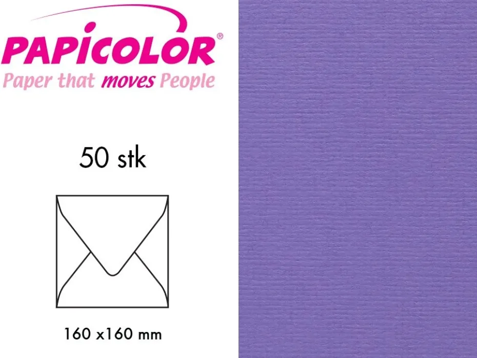 Papicolor Konvolutt 160x160mm – 46 Lilla – 50stk
