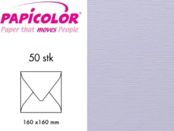 Papicolor Konvolutt 160x160mm – 37 Lys lilla – 50stk