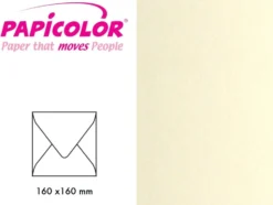 Papicolor Konvolutt 160x160mm – 331 Metallic Ivory – 6stk