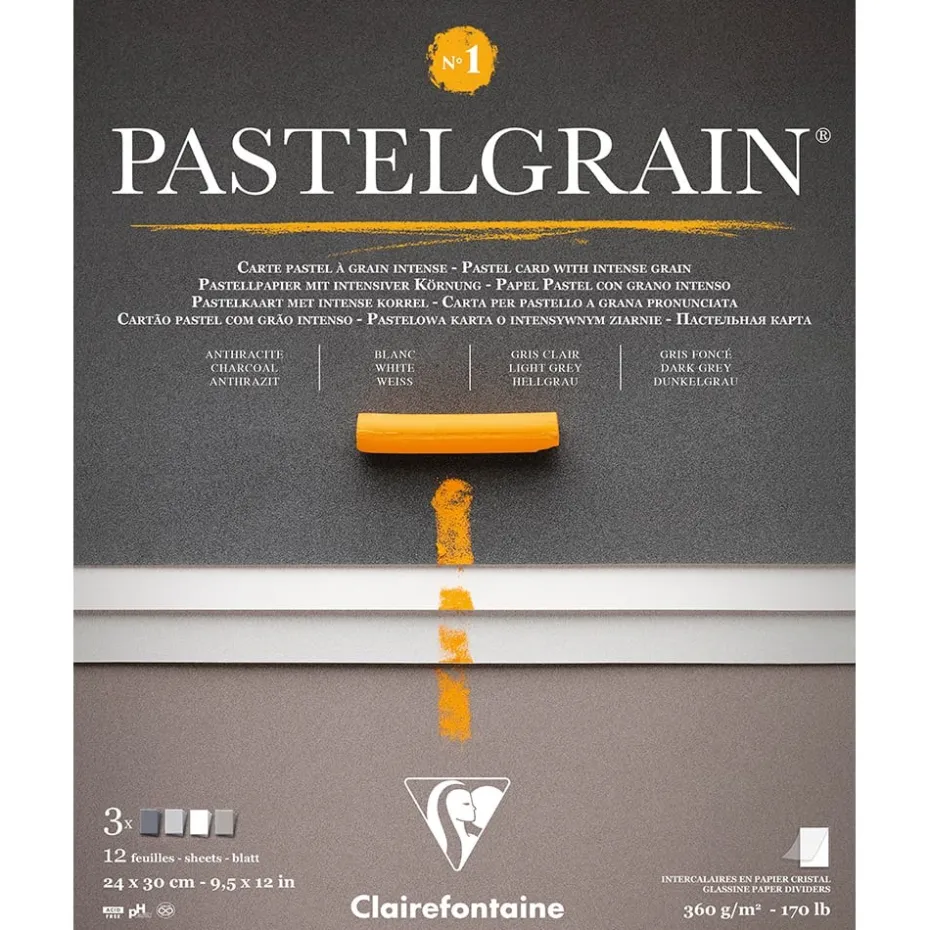 Pastelgrain Pastellblokk – 24x30cm 12ark 360g – No 1