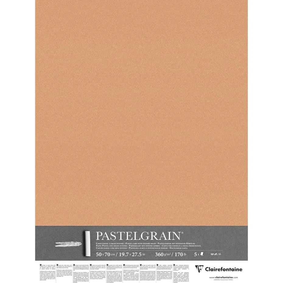 Pastelgrain Pastellpapir – 50x70cm 5ark 360g – Sienna