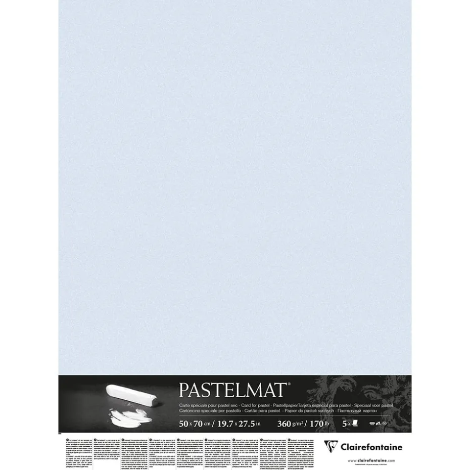 Pastelmat Pastellpapir – 50x70cm 5ark 360g – Light blue