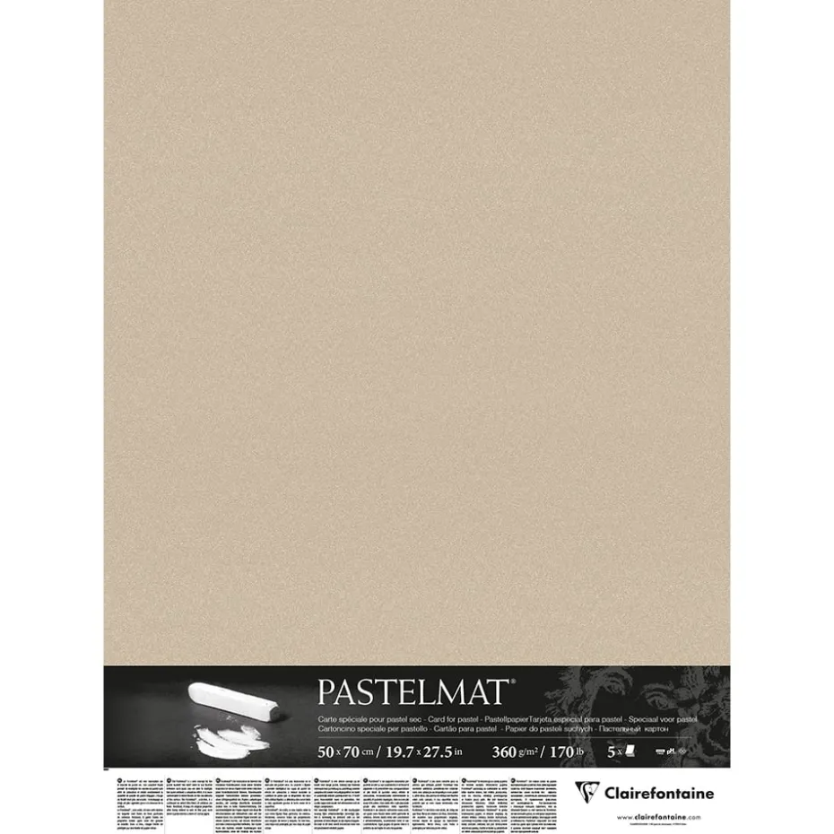 Pastelmat Pastellpapir – 50x70cm 5ark 360g – Sand