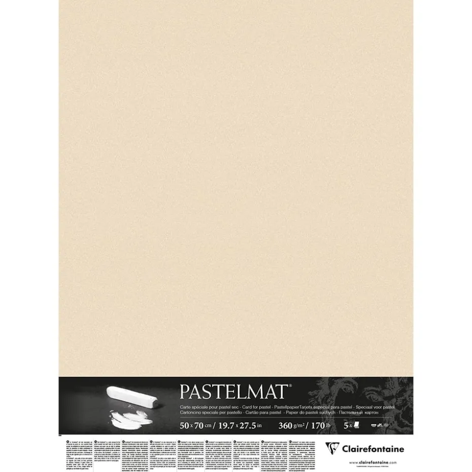 Pastelmat Pastellpapir – 50x70cm 5ark 360g – Maize