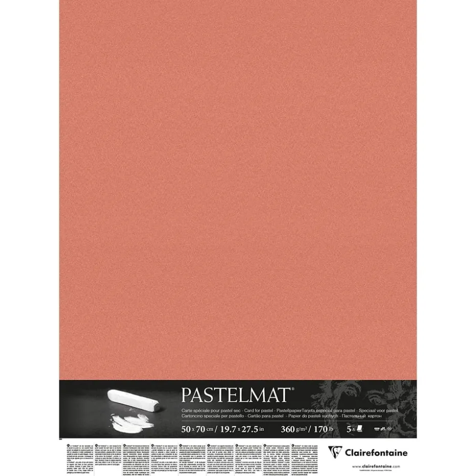 Pastelmat Pastellpapir – 50x70cm 5ark 360g – Sanguine