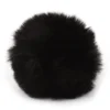 Pelsdusk til lue – Imitasjon – 8cm – Sort
