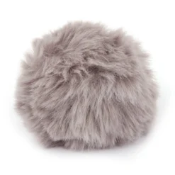 Pelsdusk til lue – Imitasjon – 8cm – Grå