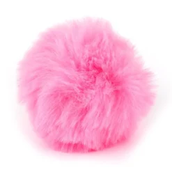 Pelsdusk til lue – Imitasjon – 8cm – Rosa