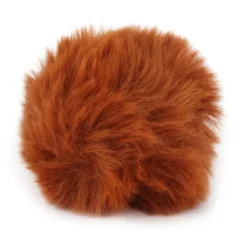 Pelsdusk til lue – Imitasjon – 8cm – Lys brun