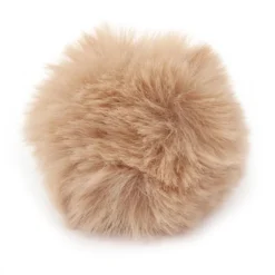 Pelsdusk til lue – Imitasjon – 8cm – Beige