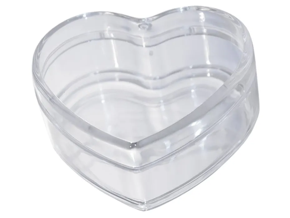 Plastboks hjerte 1stk – 85x40mm