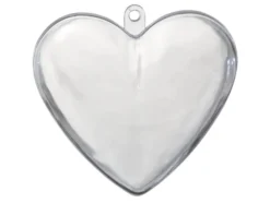 Plasthjerte transparent 5stk – 63mm