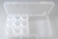 Plastskrin 2 rom /9 runde bokser