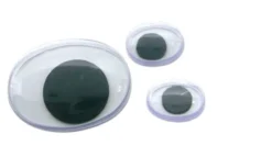 Plastøyne oval – 15x20mm – 14stk