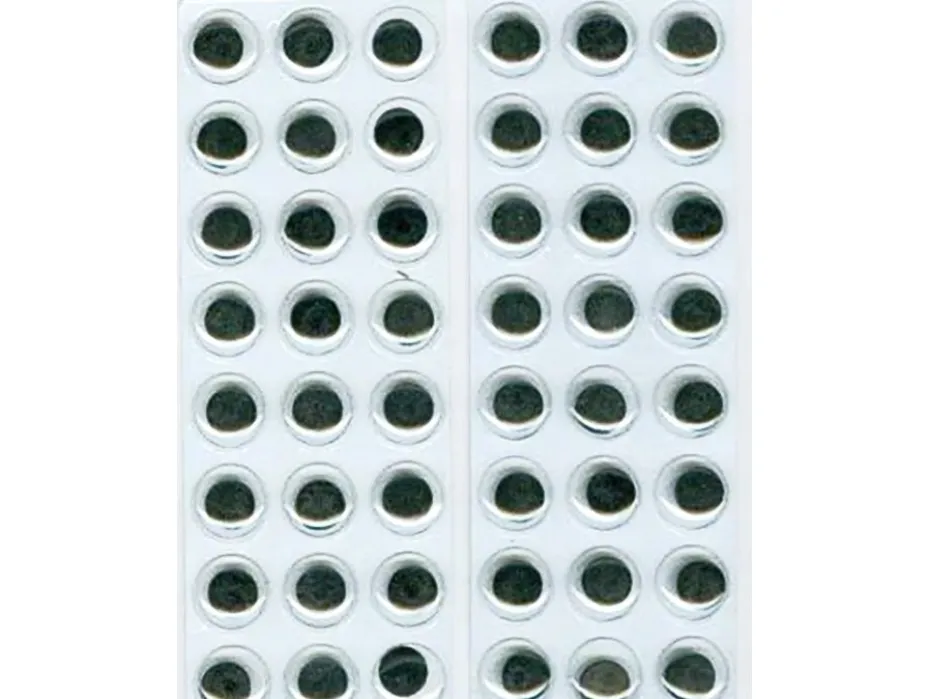 Plastøyne selvklebende – 15mm – 48 stk