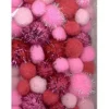 Pomponger sett m/glitter – Rosa – 50ass.