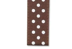 Prikkete bånd 10mm – 12 Brun – 10m
