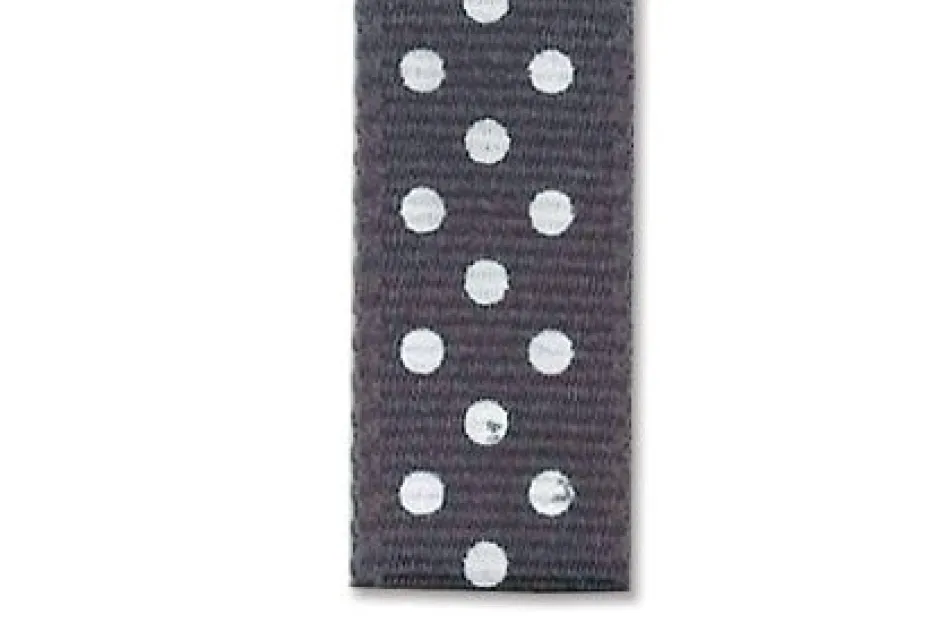 Prikkete bånd 10mm – 06 Grå – 10m