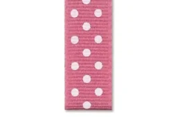 Prikkete bånd 10mm – 45 Rosa – 10m