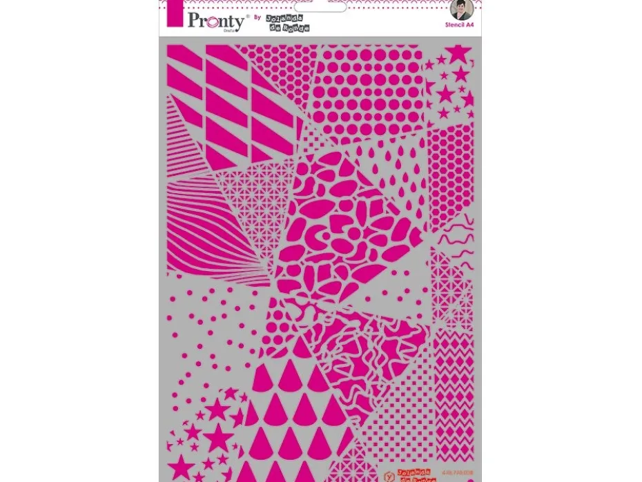 Pronty sjablong A4 – Geometrisk bakgrunn