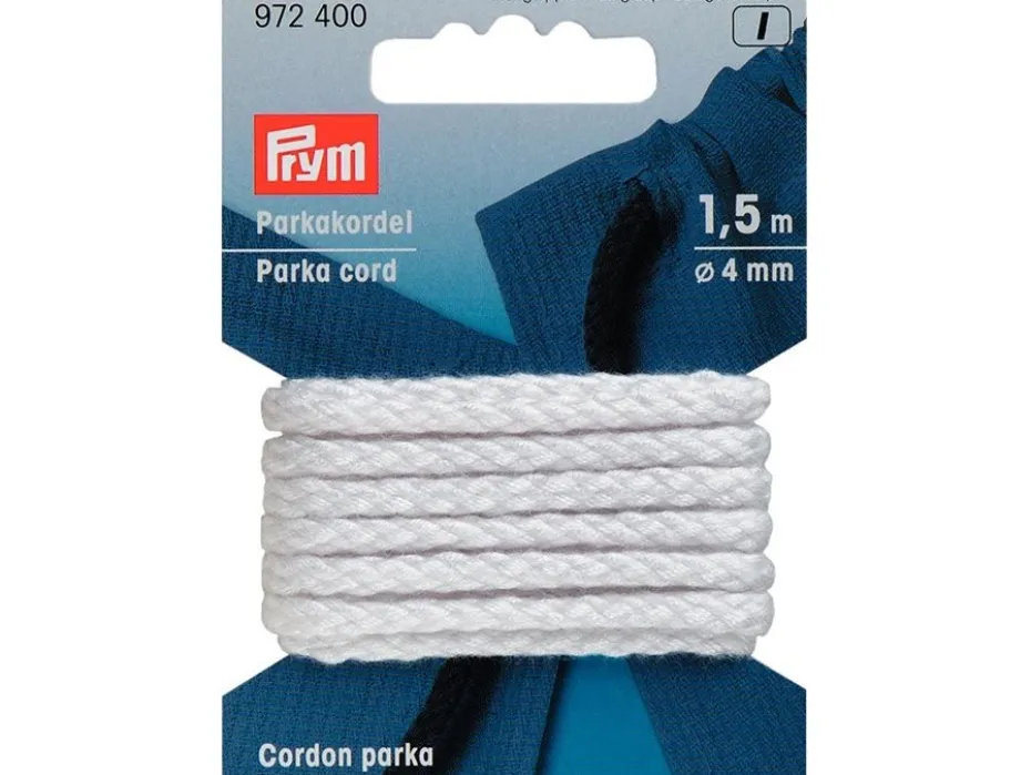 Prym Anorakksnor 4mm 1,5meter – Hvit
