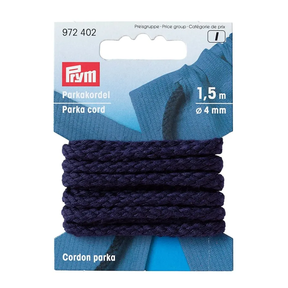 Prym Anorakksnor 4mm 1,5meter – Marineblå