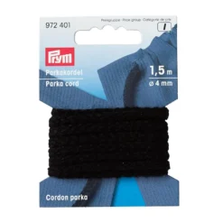 Prym Anorakksnor 4mm 1,5meter – Sort
