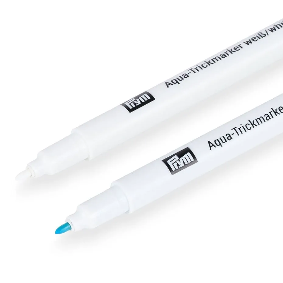 Prym Aqua Marker vannløselig – turkis/hvit – 2stk