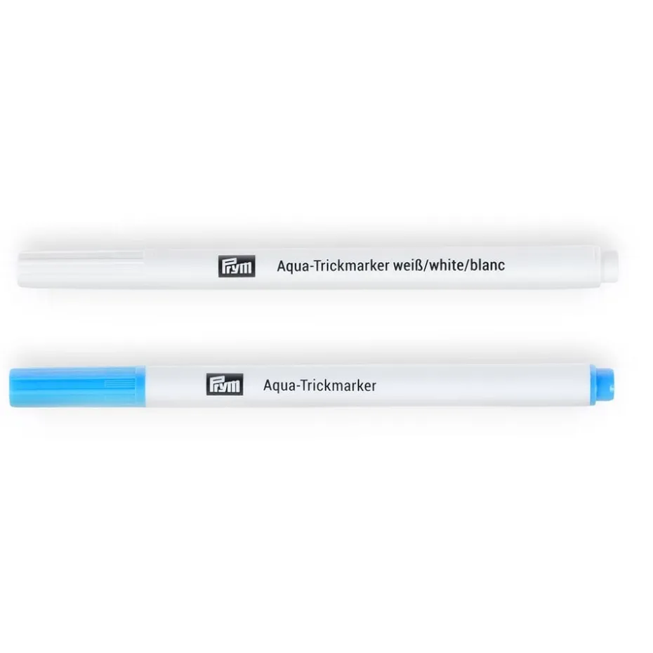 Prym Aqua Marker vannløselig – turkis/hvit – 2stk