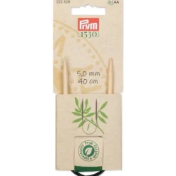 Prym 1530 Bambus Rundpinne – 5,0 – 40cm