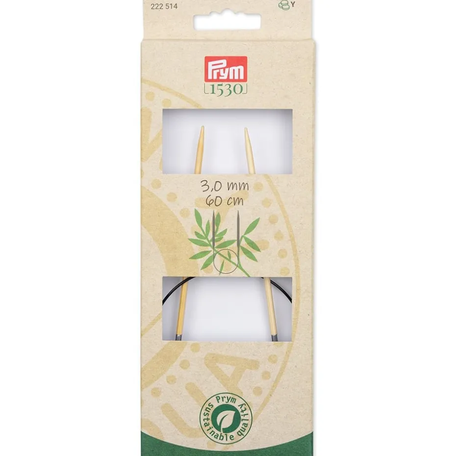 Prym 1530 Bambus Rundpinne – 3,0 – 60cm
