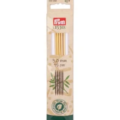 Prym 1530 Bambus Settpinne 5stk – 3,0 – 15cm