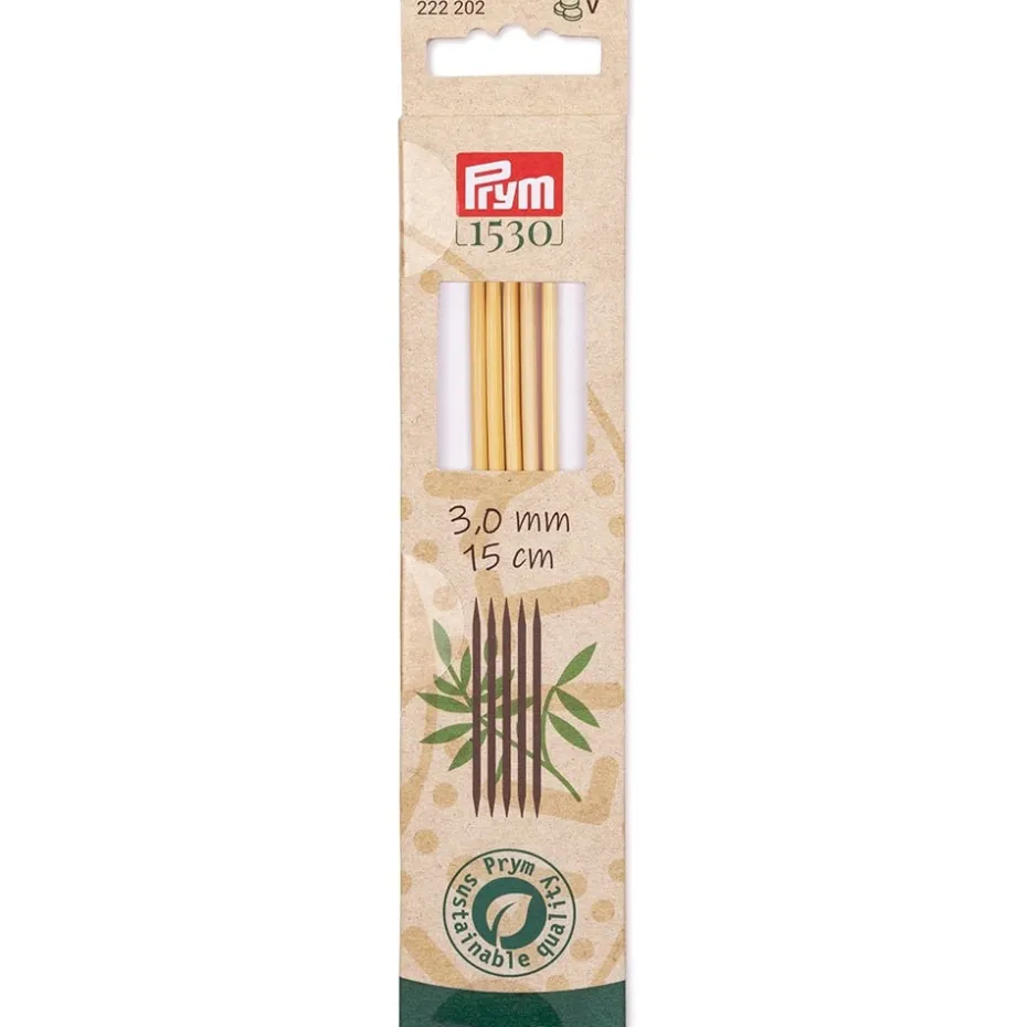 Prym 1530 Bambus Settpinne 5stk – 3,0 – 15cm