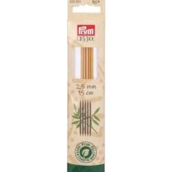Prym 1530 Bambus Settpinne 5stk – 2,5 – 15cm