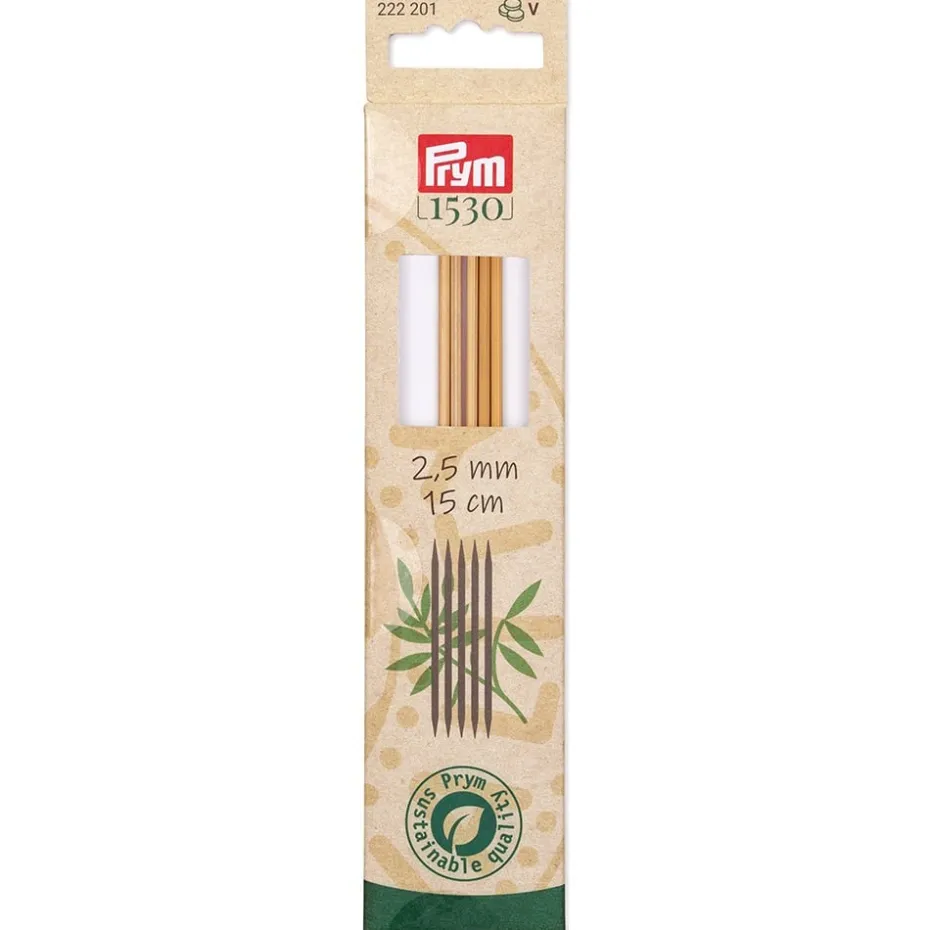 Prym 1530 Bambus Settpinne 5stk – 2,5 – 15cm